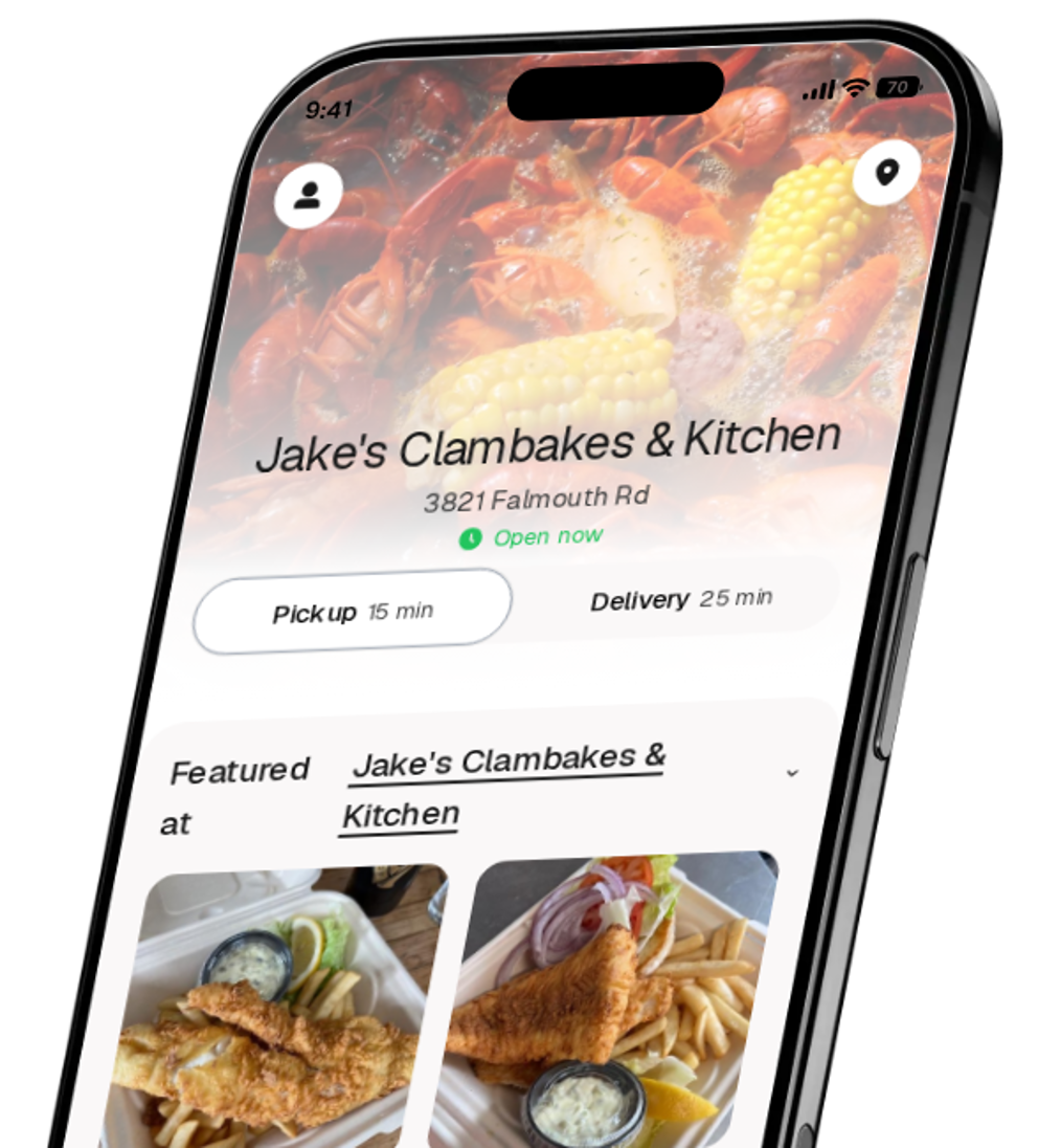 Jake's Clambakes & Kitchen app preview